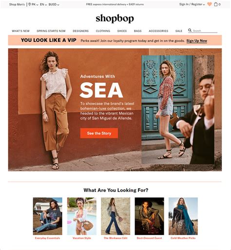 shopbop type of site.